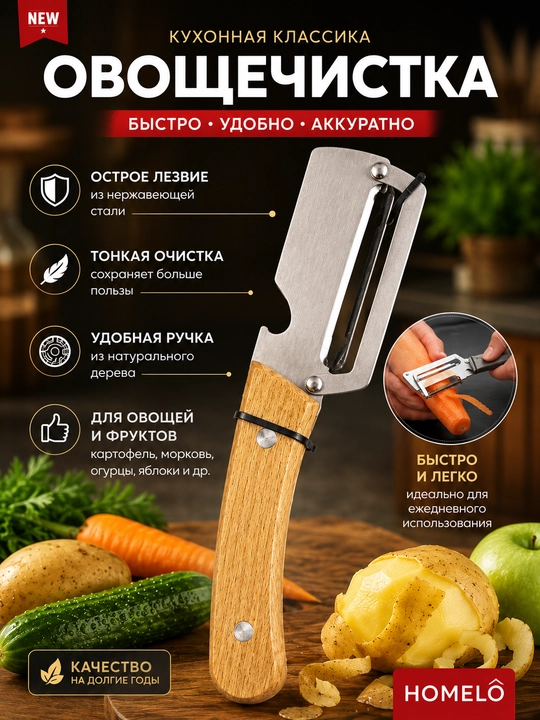 To‘lqinli pichoq, sabzavot kesgich, kartoshka kesgich, fri pichog‘i, figurali kesgich - 