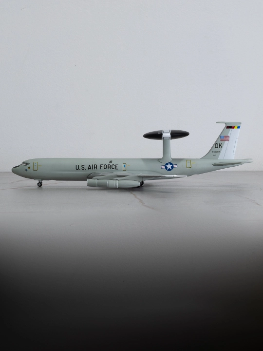 E-3 Sentry AWACS (Boeing 707) harbiy radiolokatsion samolyoti modeli, AQSH HHK 23 sm 1:200