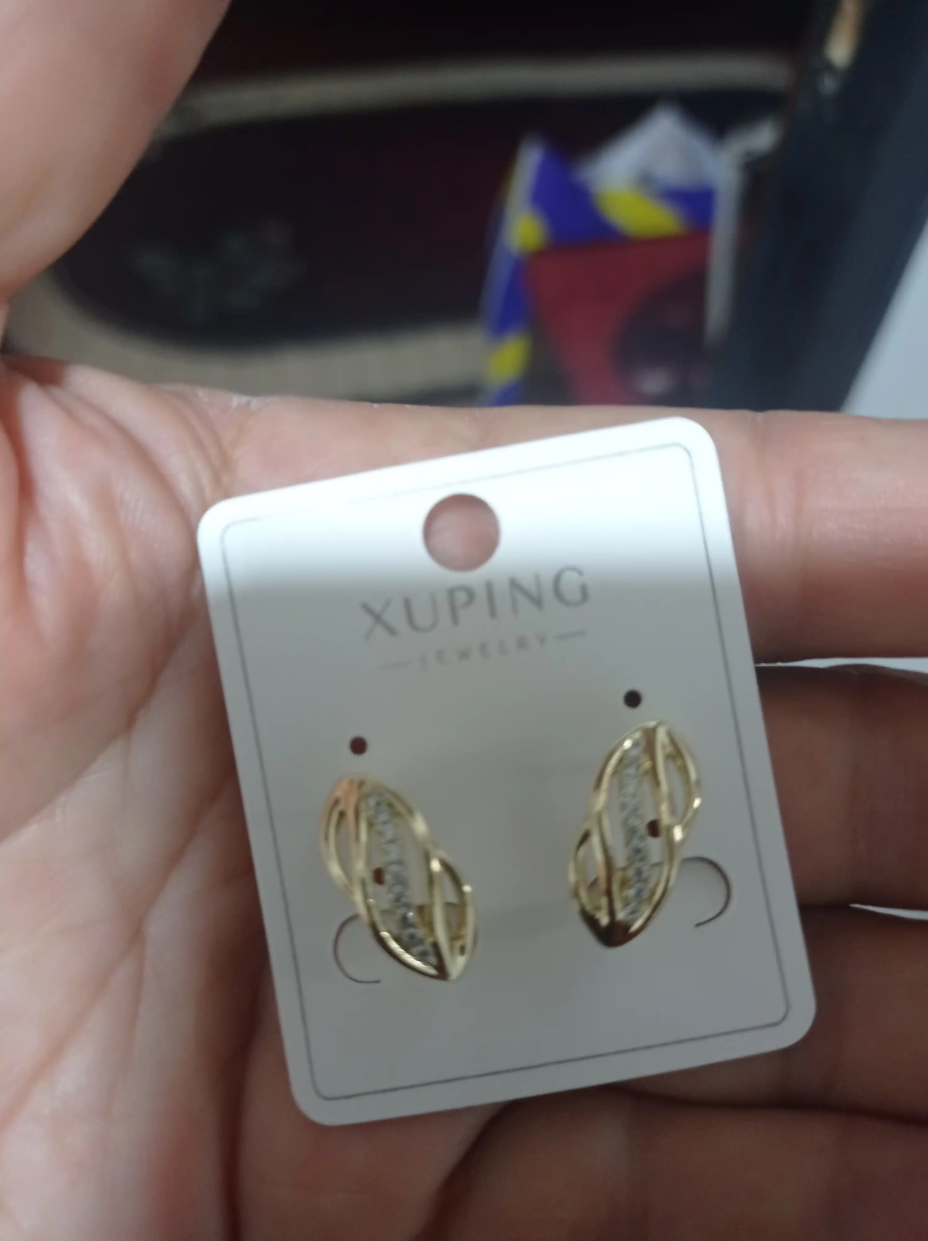 Серьги Xuping c камнями, жемчугом