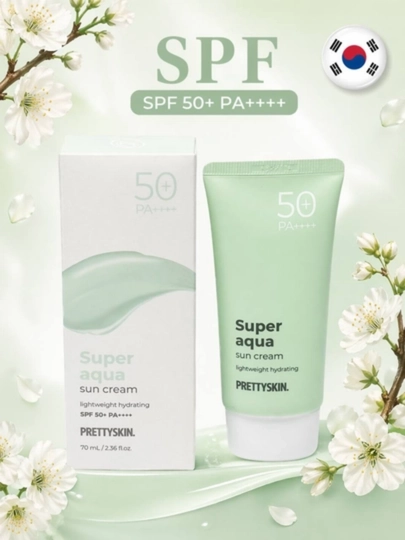 Pretty Skin Turli teri turlari uchun SPF50+ RA+++ namlantiruvchi quyoshdan himoyalovchi krem, 70 ml - 