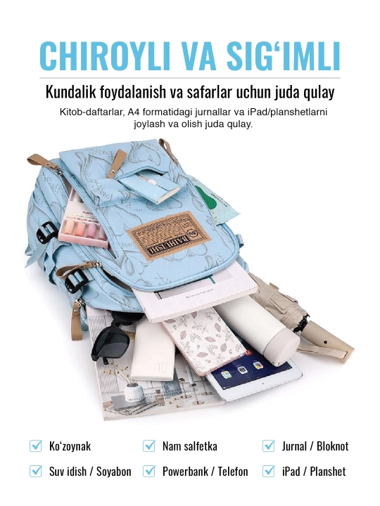 Рюкзак школьный для девочек, портфель детский для школы, вместительный ранец