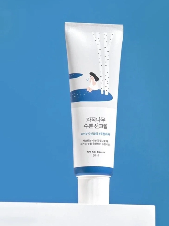 Round lab yuz uchun spf 50 quyoshdan himoyalovchi krem - 
