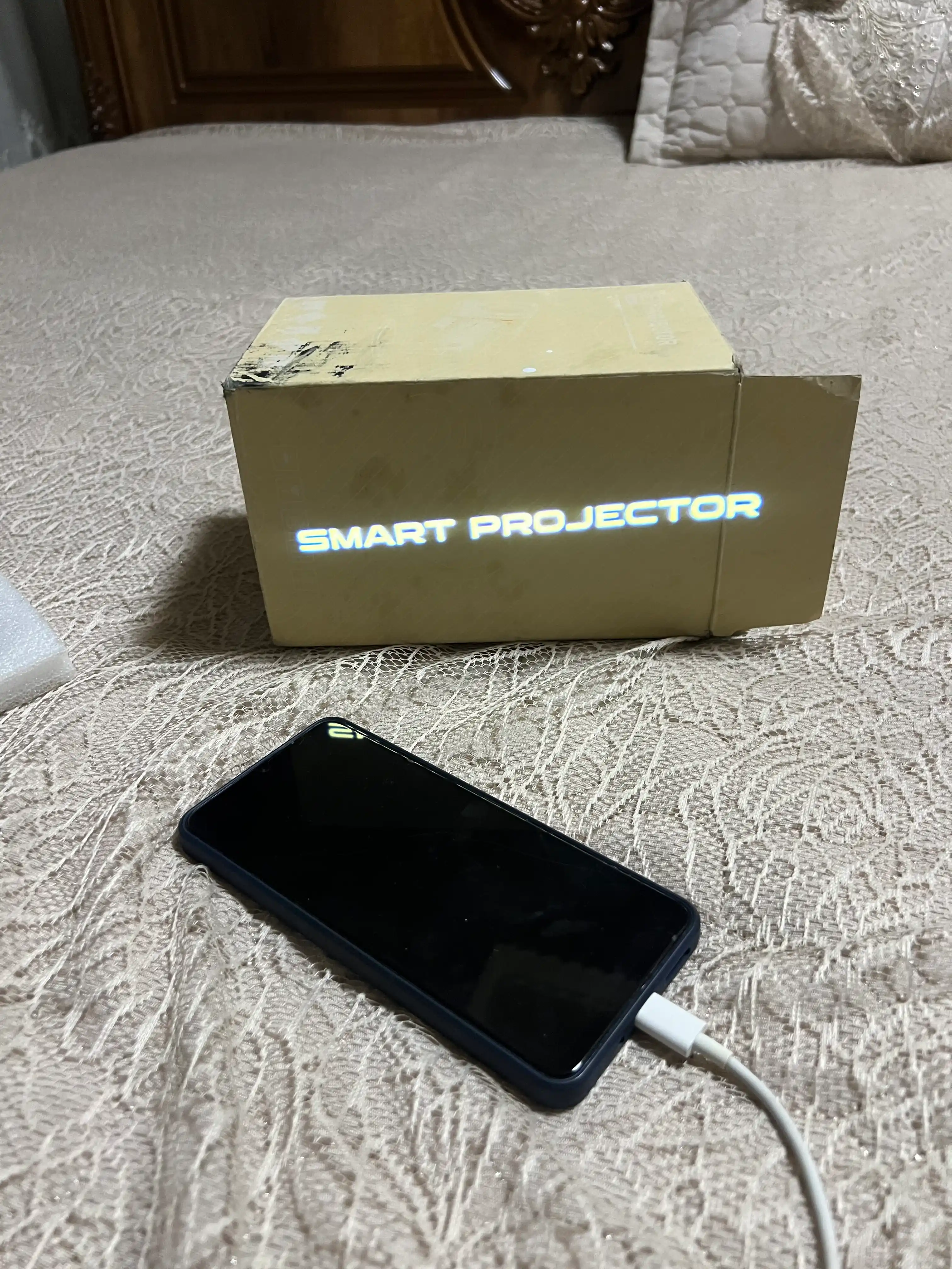 Smart proektor HY320 Mini proyektor HY350 max Mini uy kinoteatri, portativ, Wi-Fi, Android