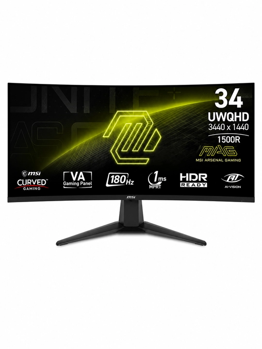MSI MAG o‘yin monitori 34′′ 27′′ 25′′ 320 Hz, 300 Hz, 210 Hz, IPS, 1 yil kafolat