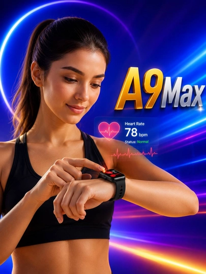 A9 Max aqlli soat 2.09" ekran BT qo'ng'iroq yurak urishi sport 