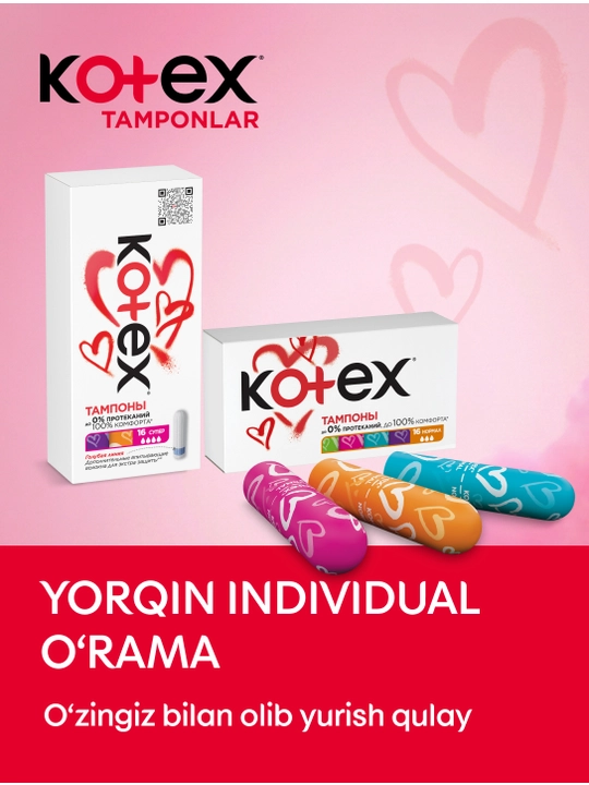 Kotex Mini gigiyenik tamponlari, 16 dona