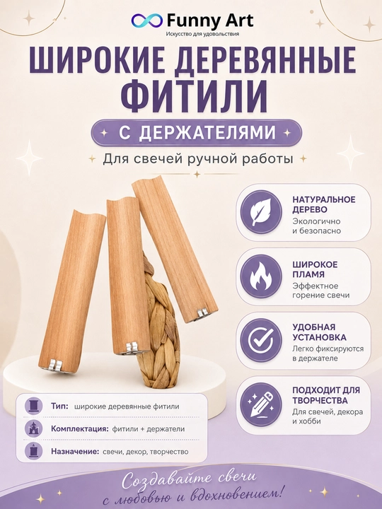 S shaklidagi yog'och tayoqchalar, har xil o'lchamlar, 10 dona - 