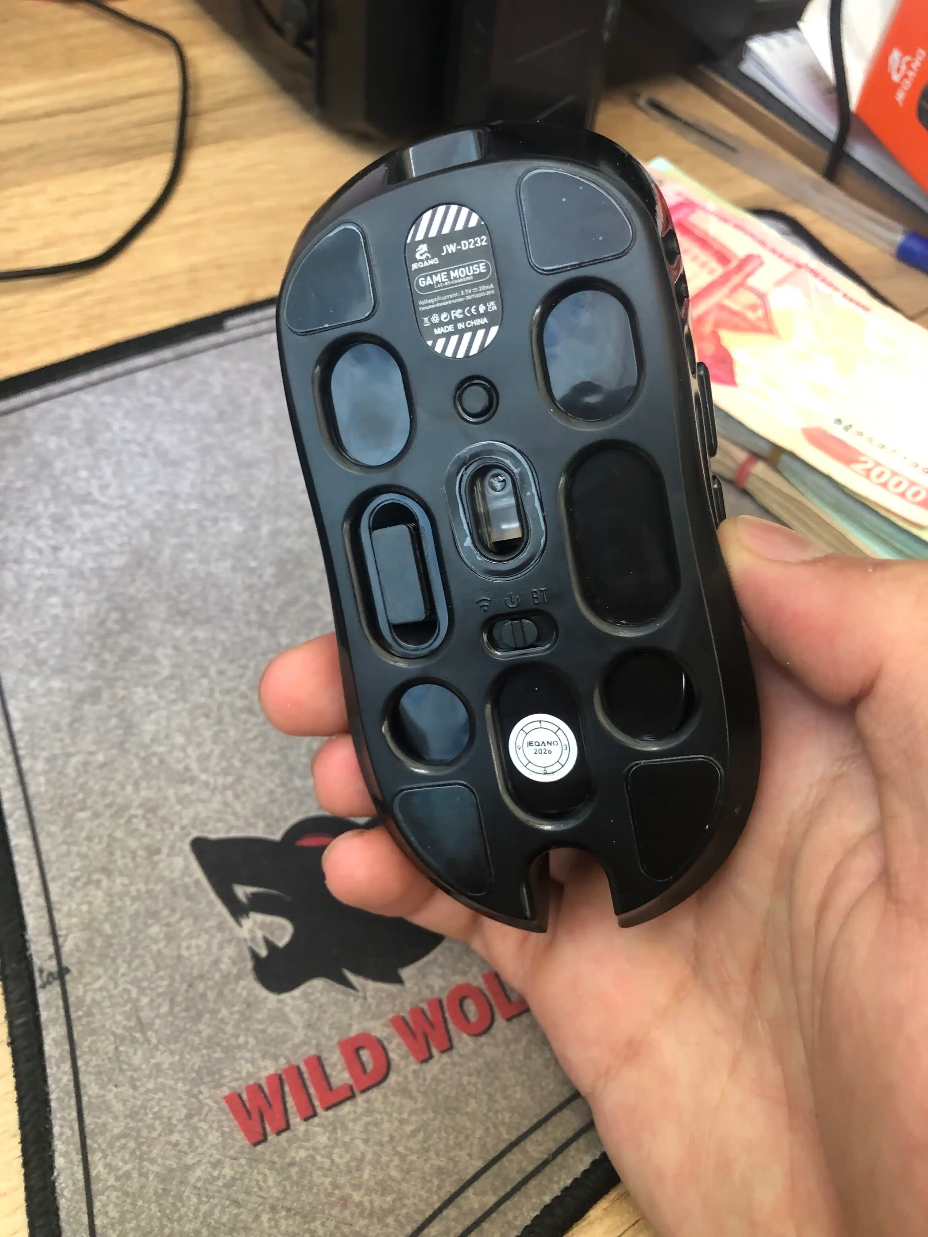 Беспроводная игровая мышь JEQANG JW-D232, Bluetooth и 2,4 ГГц, 12000 DPI