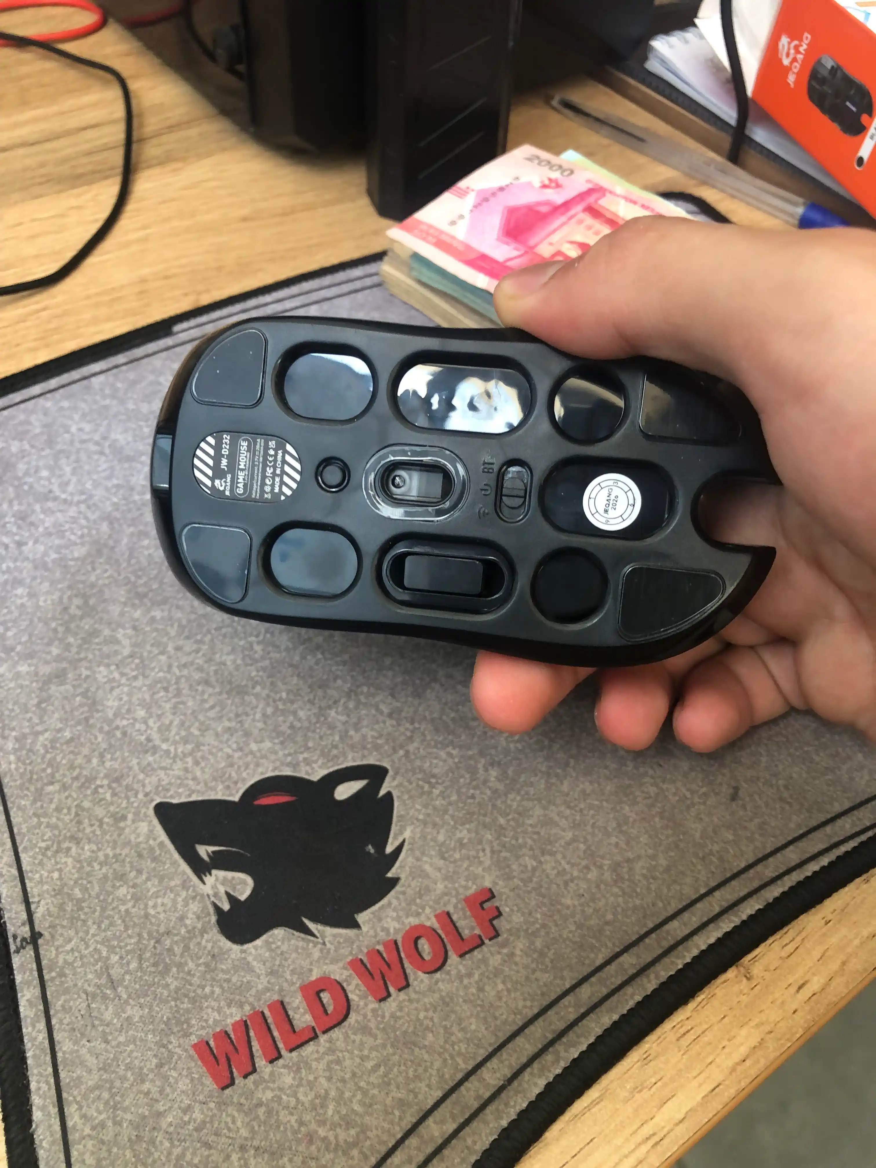 Беспроводная игровая мышь JEQANG JW-D232, Bluetooth и 2,4 ГГц, 12000 DPI