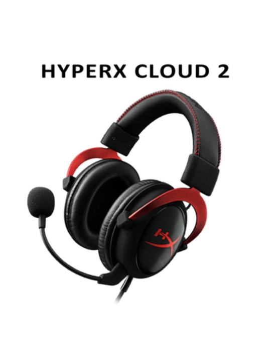 HyperX cloud 2, kompyuter, PS5, Xbox, noutbuk uchun stereo mikrofonli o‘yin garniturasi