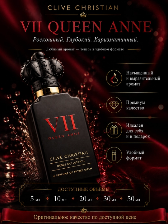 Clive Christian VII Queen Anne Rock Rose erkaklar atiri, 5–50 ml - 