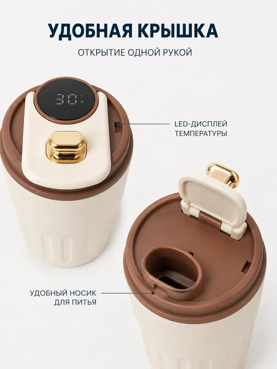 Термокружка с датчиком температуры