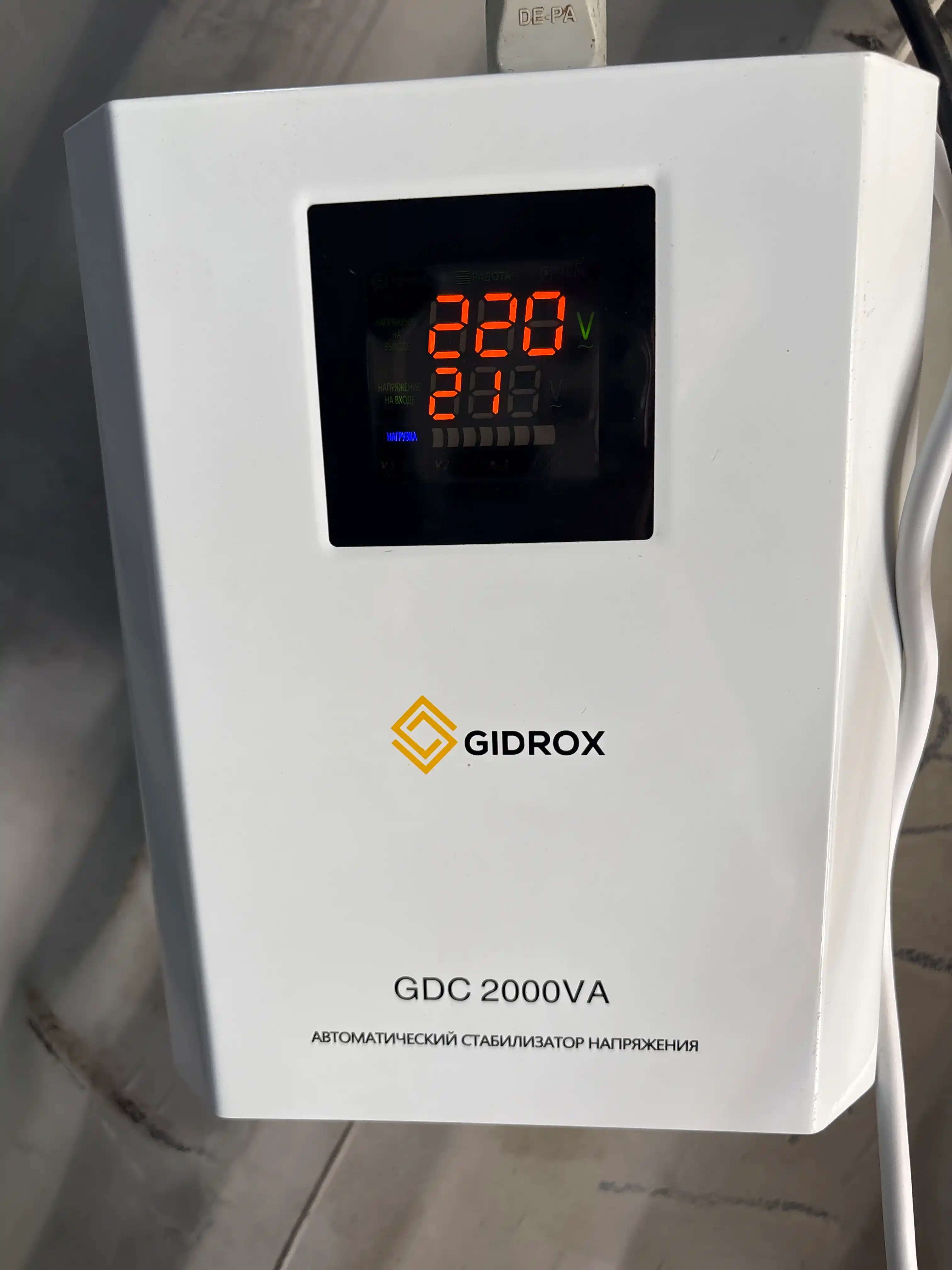 Kuchlanish stabilizatori, GIDROX GDC 2000VA 2000Vt kuchlanish stabilizatori releli 220V