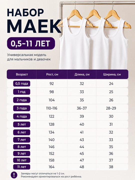 Детская майка для мальчиков и девочек, 1–15 лет