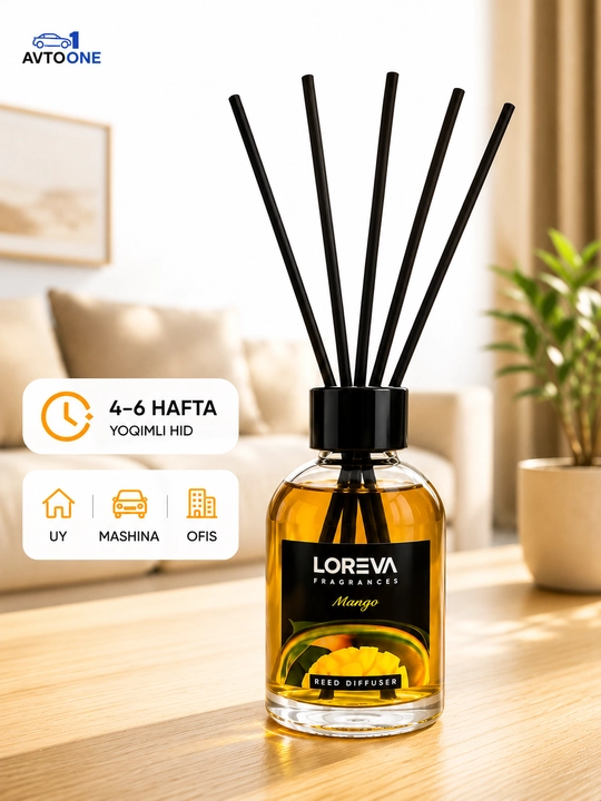 LOREVA Манго, 120 мл — ароматический диффузор для дома автомобиля и офиса