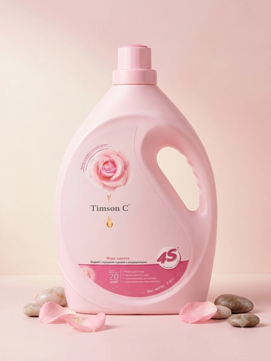 Гель для стирки Timson C «Море цветов» 2в1 с кондиционером, 3 кг - 