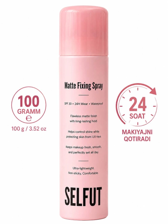 SELFUT фиксатор для макияжа для женщин и девушек, 24 часа, водостойкий, SPF 30, 150 мл