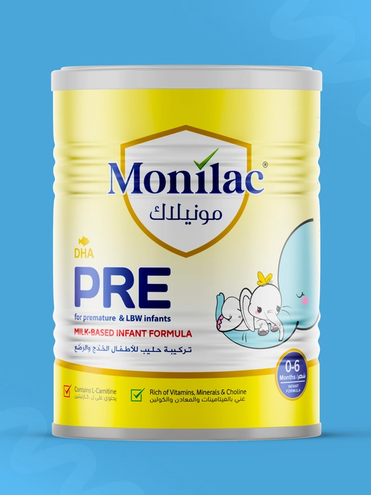 Monilac PRE — muddatidan oldin tug‘ilgan va kam vaznli bolalar uchun aralashma 0–6 oy - 