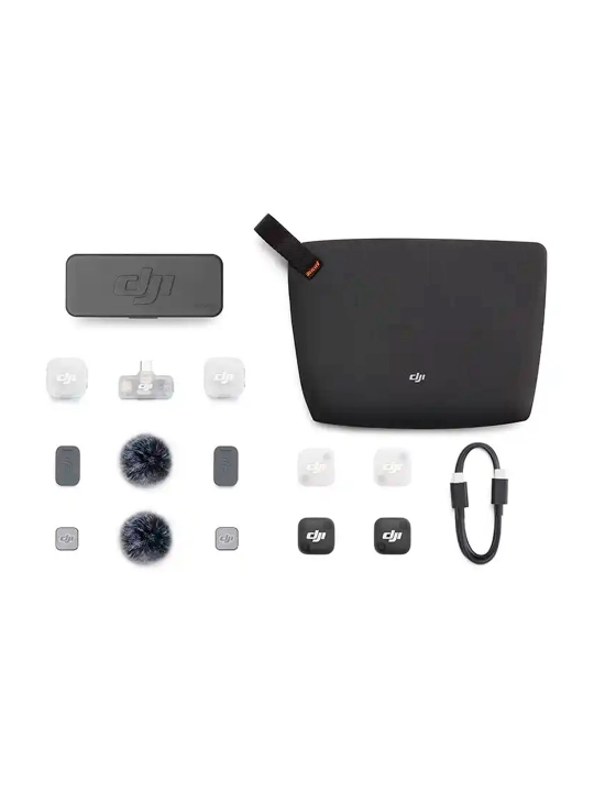 DJI Mic Mini 2 2TX 1 Mobile RX simsiz mikrofon tizimi zaryadlash g‘ilofi bilan