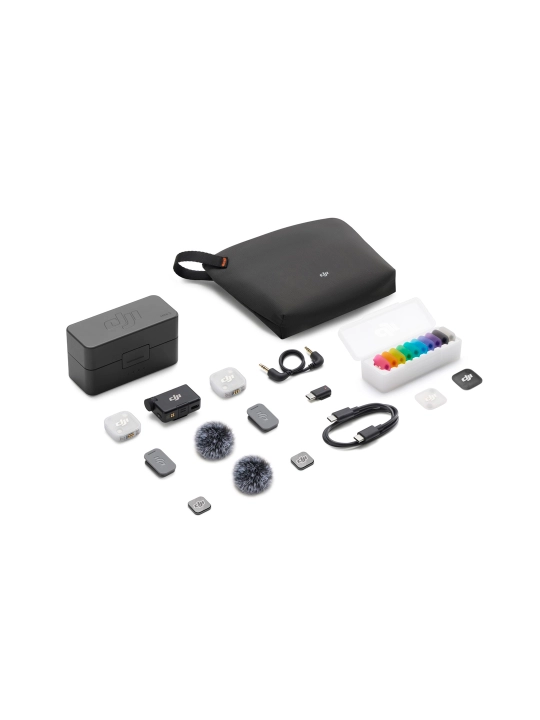 DJI Mic Mini 2 2TX 1 Mobile RX simsiz mikrofon tizimi zaryadlash g‘ilofi bilan