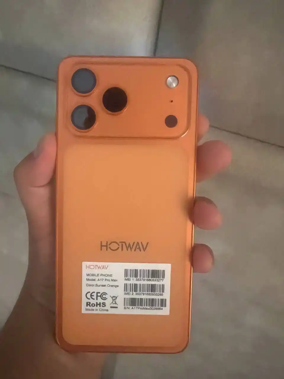 Smartfon A17 Pro Max hotwaw Ekran 120Hz 16GB Ram 128GBE ROM Displey 6.8 Batareya 5160 mAch