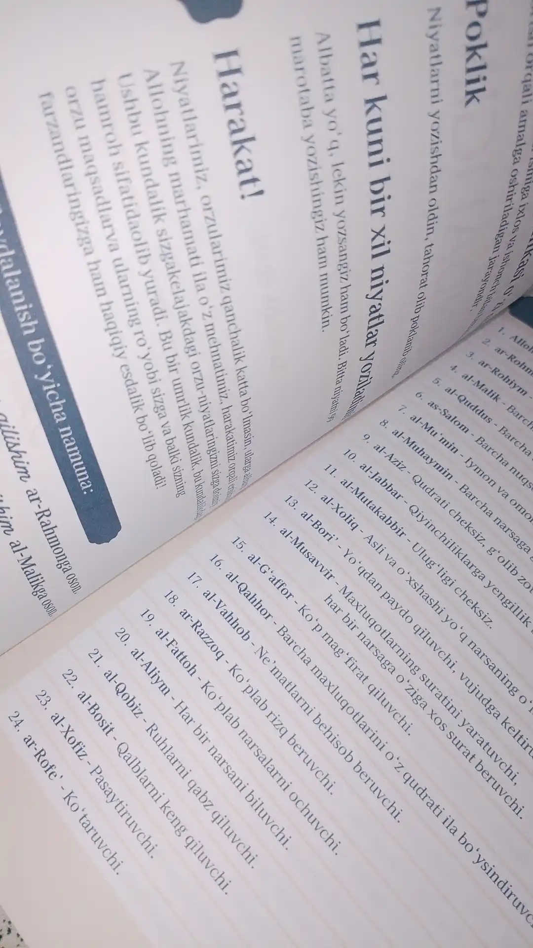 Niyatlar kundaligi, "Allohga oson" kundaligi