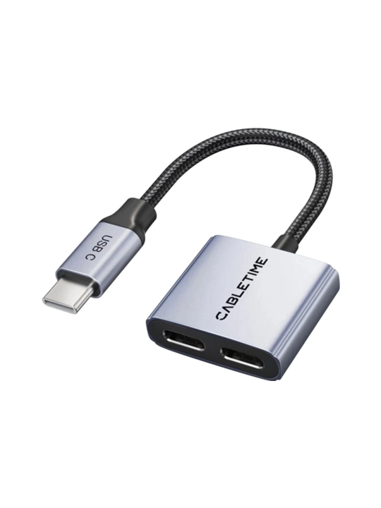 USB-C адаптер 2-в-1 для аудио и зарядки