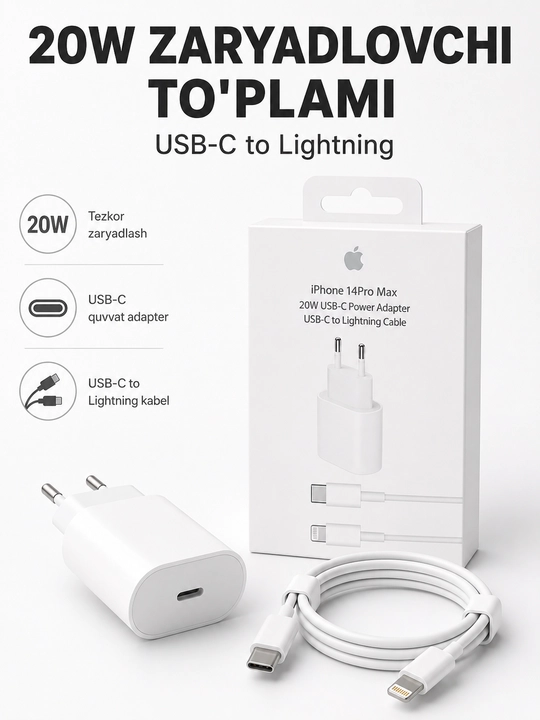 Зарядное устройство 20W USB-C для iPhone