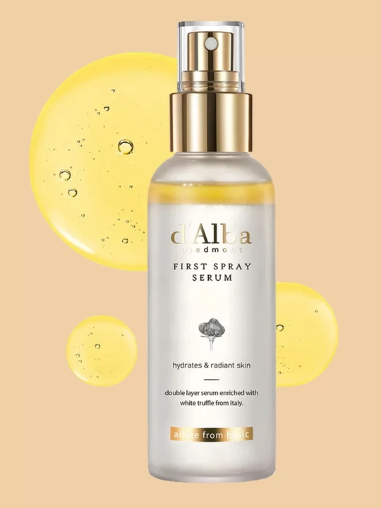 Oq truffle bilan oziqlantiruvchi mist-zardob d'Alba White Truffle First Spray Serum - 