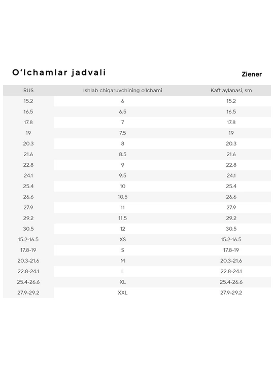 Ziener Gramus varejkalari
