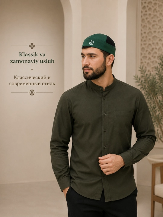 Do'ppi erkaklar uchun yengil va nafas oluvchi, namoz va kundalik uchun islomiy bosh kiyim