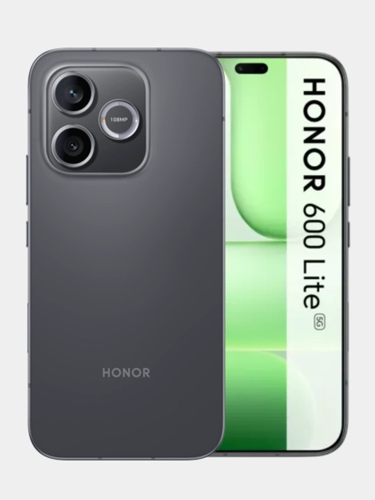 Смартфон HONOR 600 Lite 5G, AMOLED-экран 1.5K, 6520мАч 45Вт, 108МП камера с AI, гарантия 1 год