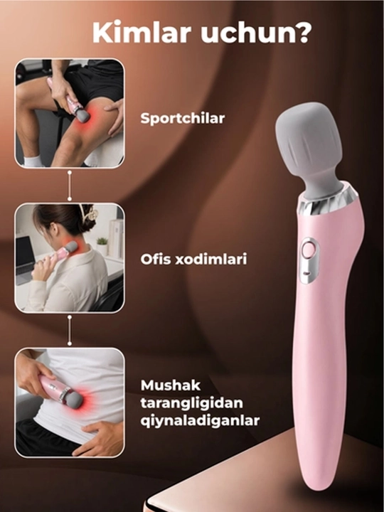 Mini elektr massajyor – bo‘yin, yelka, oyoq va orqa uchun, USB zaryad