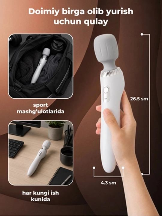 Mini elektr massajyor – bo‘yin, yelka, oyoq va orqa uchun, USB zaryad