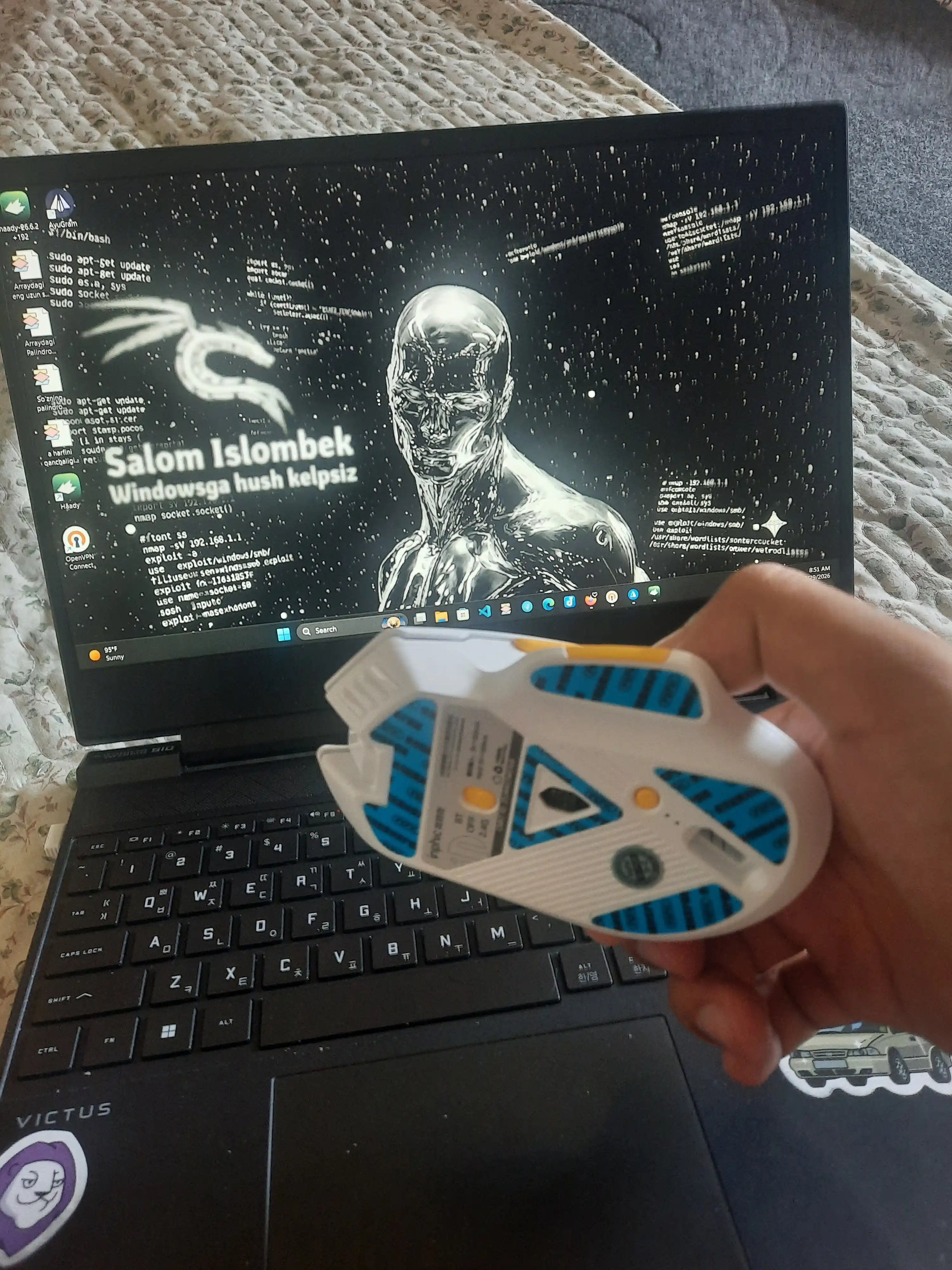 Simsiz o'yin sichqonchasi Inphic series, kibersport uchun, ovozsiz mishka