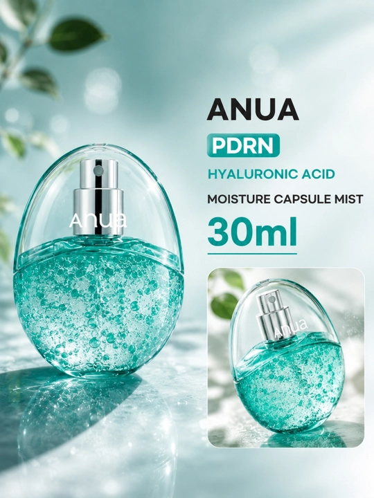 ANUA PDRN Hyaluronic Acid Moisture Capsule Mist 30 мл корейский увлажняющий мист для лица - 
