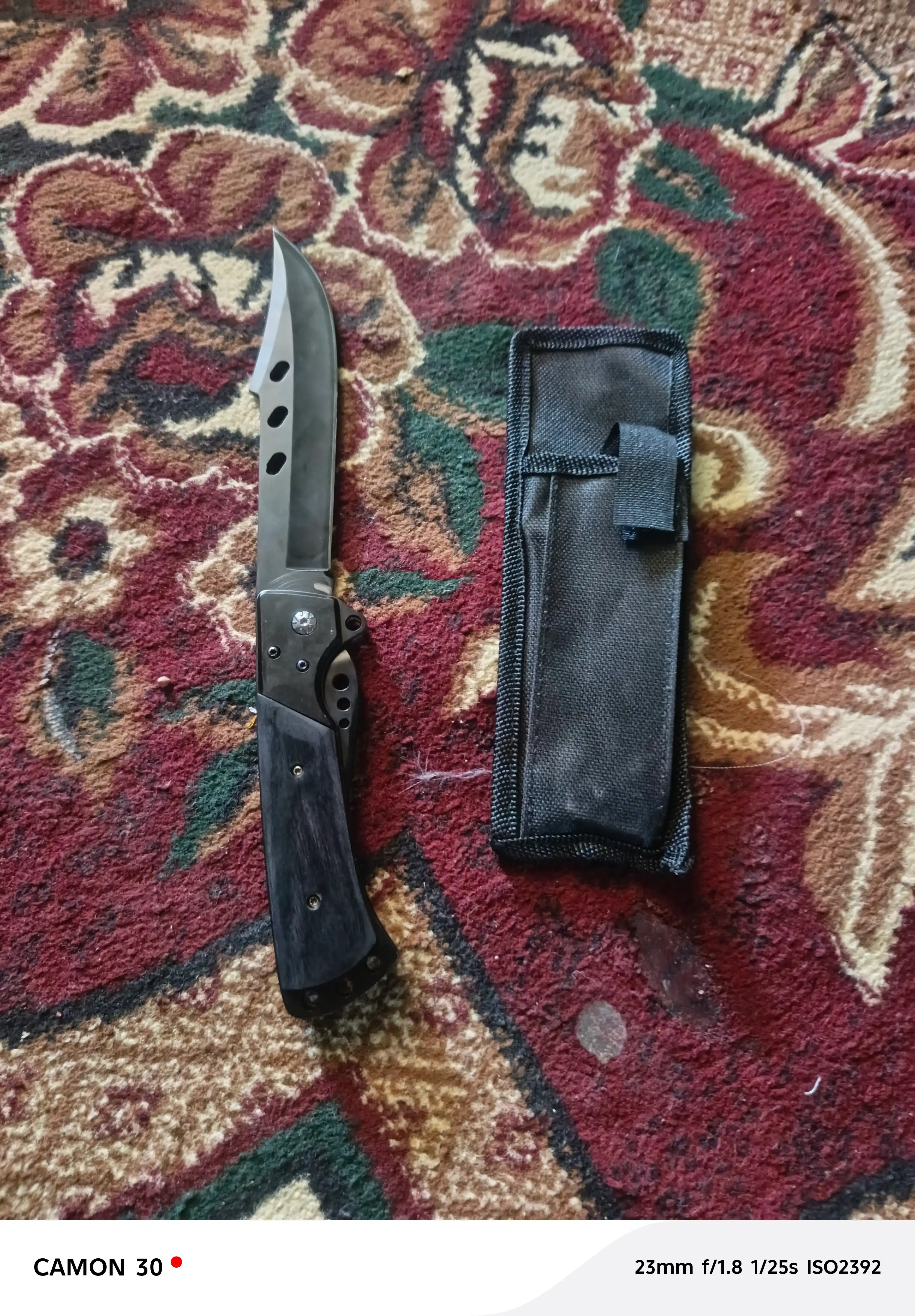 Buklanadigan universal pichoq, zanglamaydigan po'lat, ixcham, pichoq-spinner sayyohlik