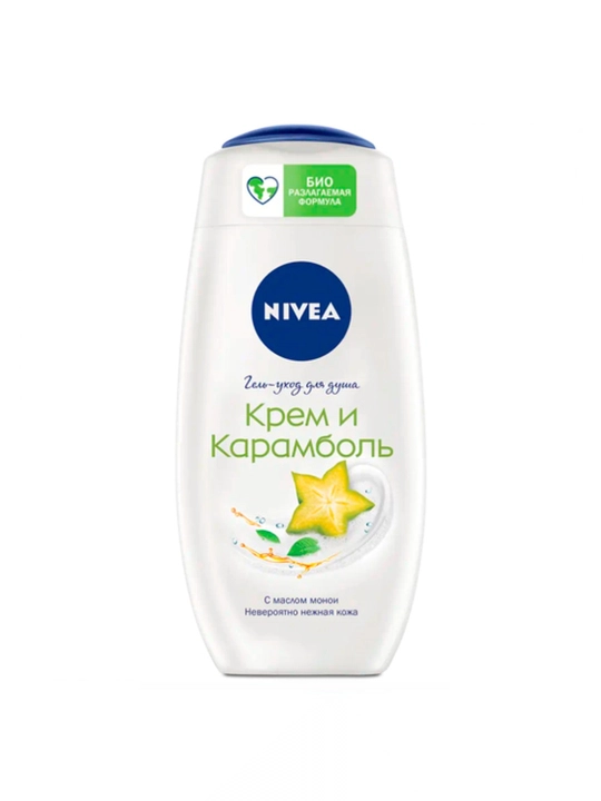 NIVEA SHOWER gel krem va hindiston yong'og'i karambol 250ml - 