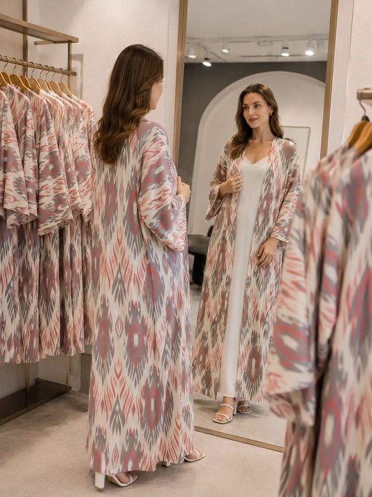 Ayollar uchun oversize abaya, 48–58 o‘lcham, Lyon mato