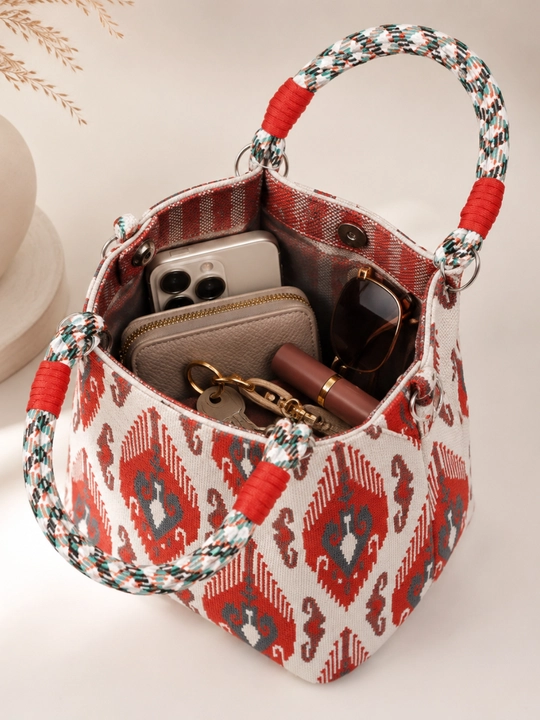 Milliy naqshli ayollar sumkasi SHOPPER mini adras aksessuar qizlar uchun