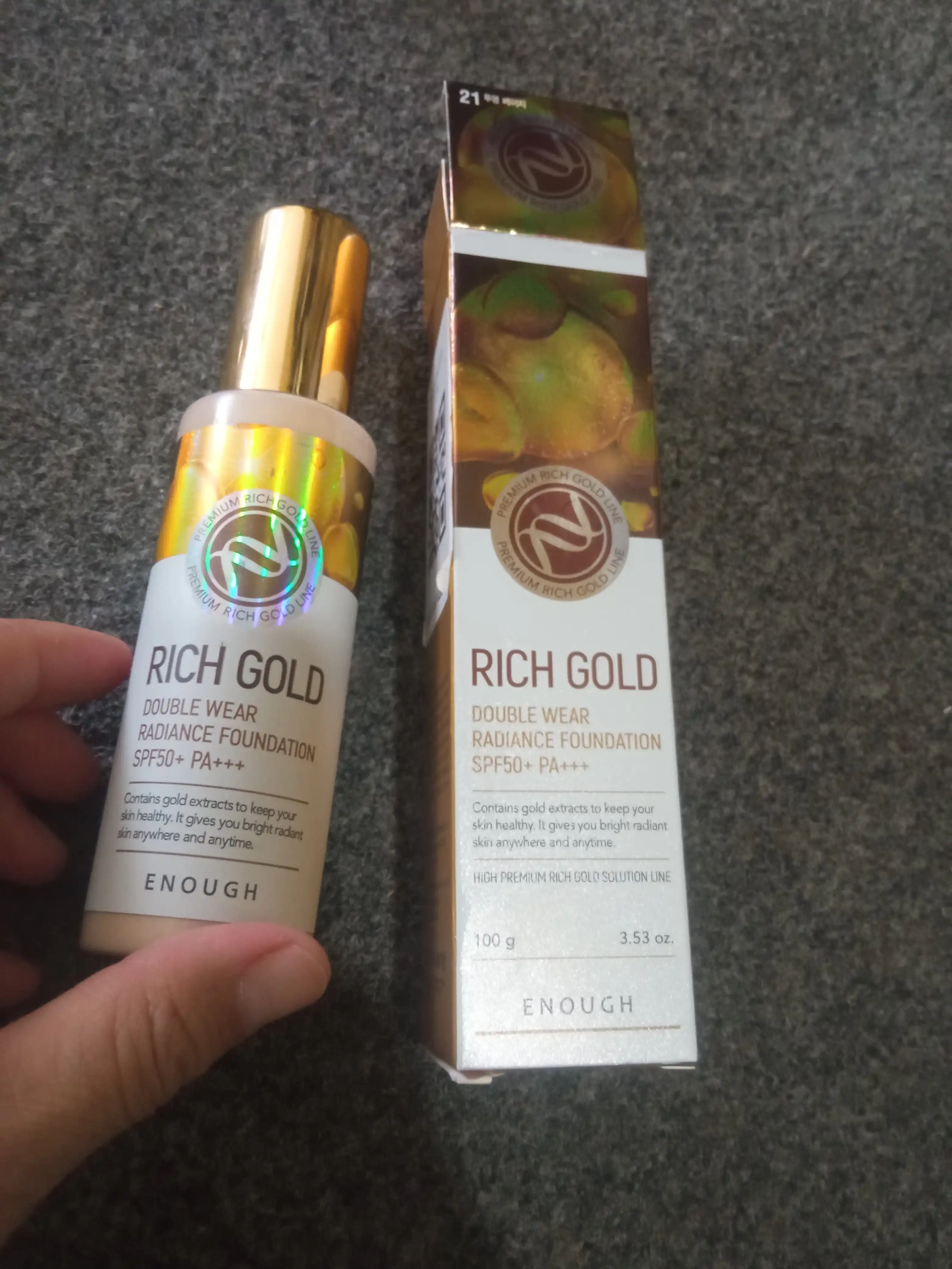 ENOUGH, 8 peptidli tonal krem Rich Gold Ultra X10Full Cover Perfect Foundation SPF50