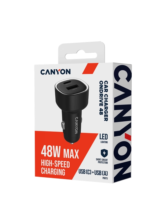 Автомобильная зарядка CANYON OnDrive
