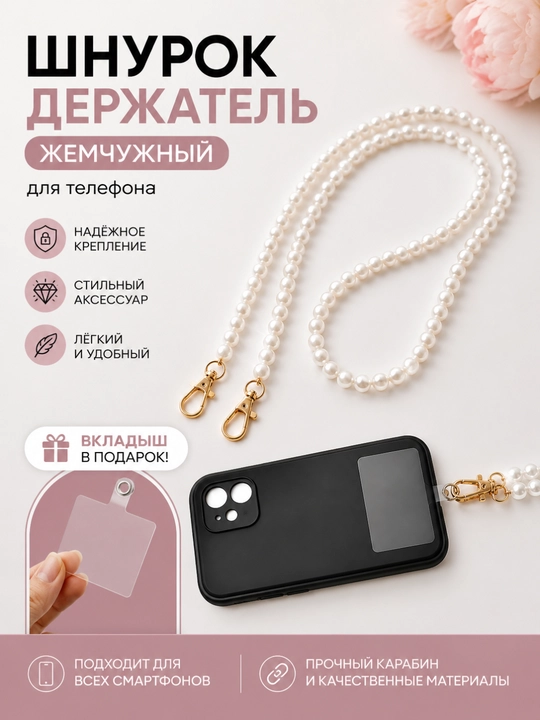 Жемчужный шнурок держатель для телефона, шнурок для телефона, ремешок для телефона - 