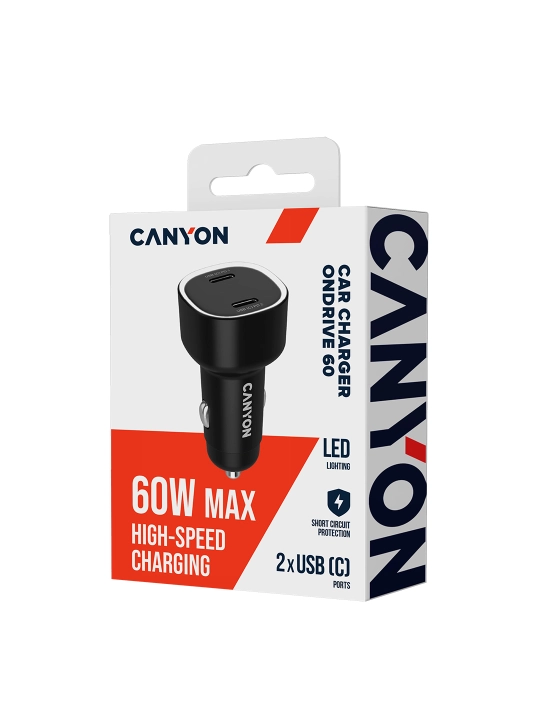 Автомобильная зарядка CANYON OnDrive