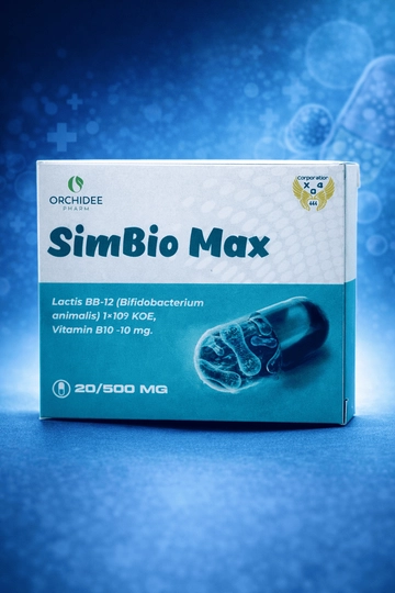 Simbio Max синбиотик детокс организма, для микрофлоры кишечника и иммунитета, 20 капсул