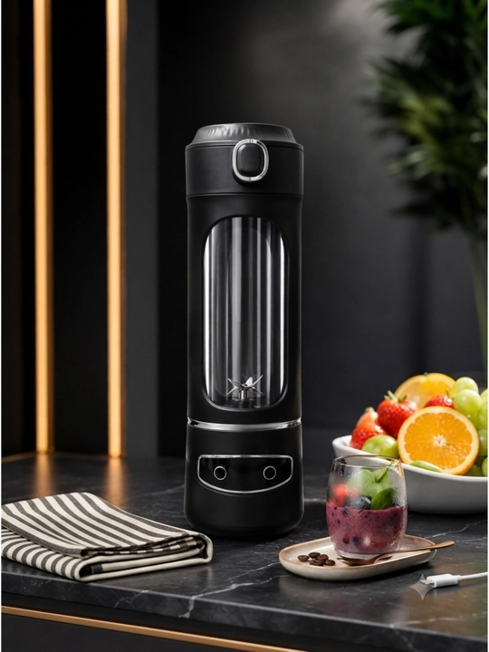 Portativ USB blender, smuzi va kokteyl tayyorlagich, 6 pichoqli mini blender