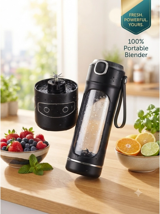 Portativ USB blender, smuzi va kokteyl tayyorlagich, 6 pichoqli mini blender