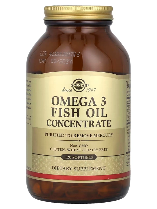 Omega-3 baliq yog‘i konsentrati, Solgar, 120 kapsula
