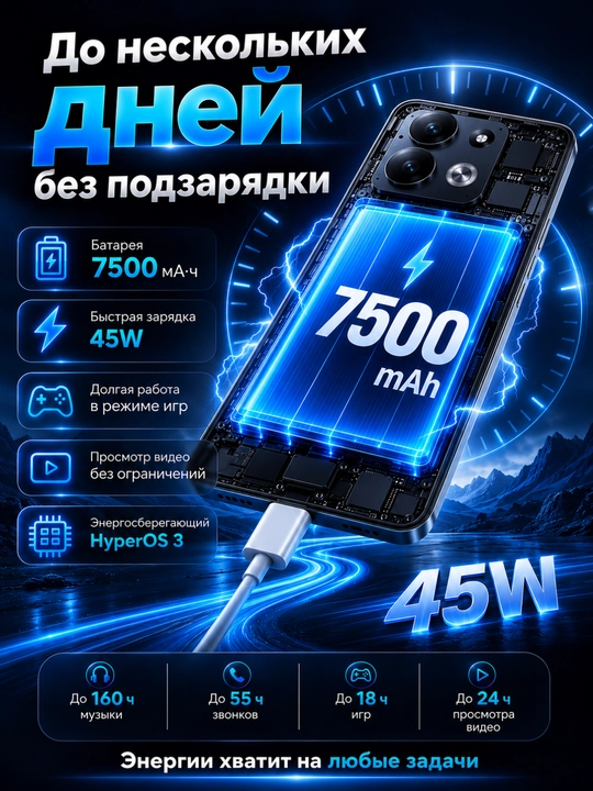 Смартфон Xiaomi Redmi 17, дисплей 120 Гц, камера 50 МП и аккумулятор 7500 мАч