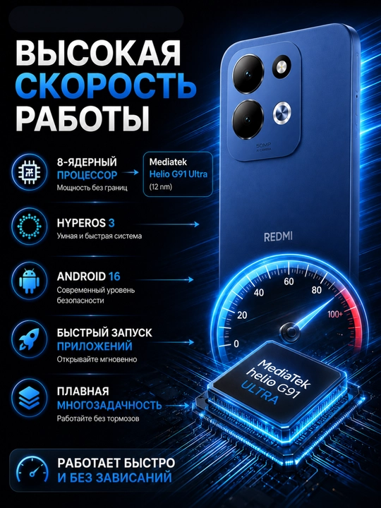Смартфон Xiaomi Redmi 17, дисплей 120 Гц, камера 50 МП и аккумулятор 7500 мАч